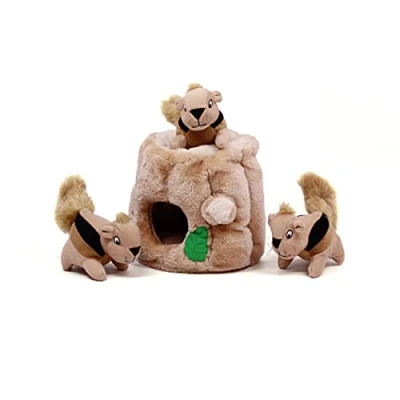 Image of Outward Hound Hide A Squirrel Plush Dog Toy Puzzle, Medium