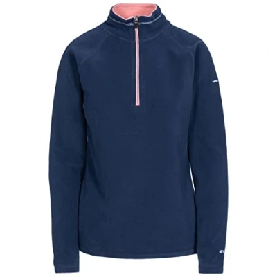 Image of Trespass Skylar Ultralight and Half Zip Microfleece 130GSM Navy Dusty Rose, XX Small