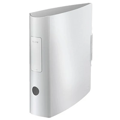 Image of Leitz Lever Arch File, Arctic white, A4, Curved spine 8.2 cm width, Elastic fastening, Light polyfoam, Style Range, 11080004
