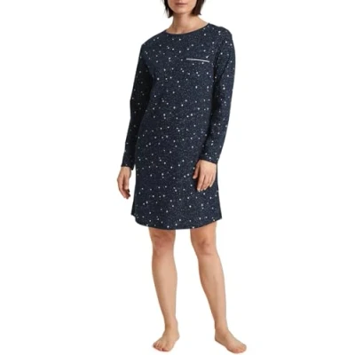 Image of CALIDA Women&#039;s Sweet Dreams Night Shirt, Opaque, Peacoat Blue, 44 46