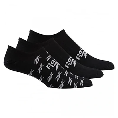 Image of Reebok UNISEX Classics 3 Pairs NO SHOW SOCKS, black, M