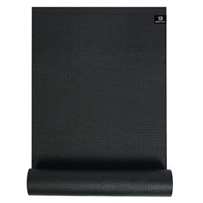 Image of Yoga Studio Sticky Mat Oeko Tex Tear Proof Non Slip Workout Exercise Gym Fitness &amp; Pilates 183cm x 61cm 6mm (Black)