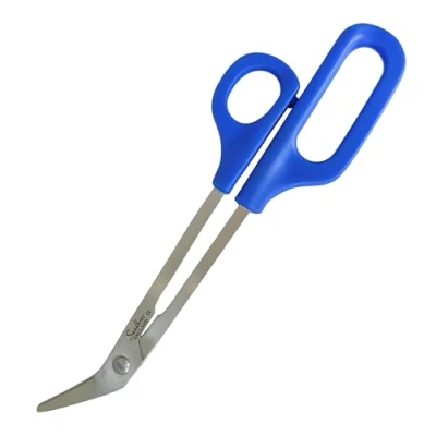 Image of Long Handled Toenail Scissors for Thick Nails, 8&quot; Angled Tip Toe Nail Toenails, Heavy Duty Scissor Podiatry Tools Elderly, Back Pain