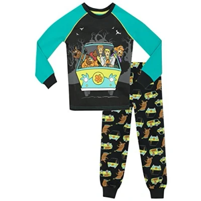 Image of Scooby Doo Boys Pyjamas Snuggle Fit , Multicoloured, Age 11 12 Years