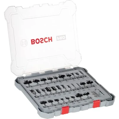 Image of Bosch Professional 30 pcs. Mixed Router Bit Set (for Wood, Ø 1/4 Inch Shank, Accessory Router)