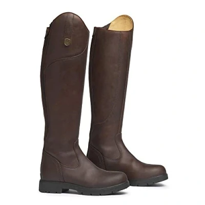 Image of Mountain Horse Womens Wild River Long Riding Boots Brown Waterproof Sprayproof Footwear Calf Size Regular/Regular, 42