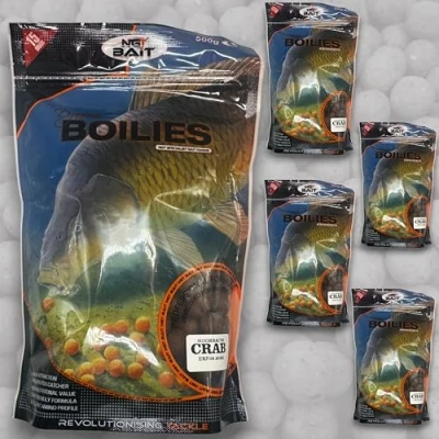 Image of Ngt Dynamic Boilies 5 PACKS 2.5kg Bait Range Flavours 15mm Carp Coarse Fishing (Bloodworm (x5))