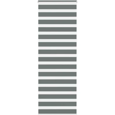Image of vidaXL Zebra Blind Dark Grey 85x200 cm Fabric Width 80.9 Polyester