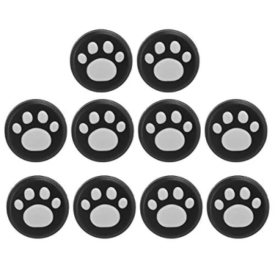 Image of 10 Pieces Thumb Grip Caps Replacement for Switch, Cute Black Cat Claw Paw Design Soft Silicone Analog Stick Cover, Joystick Cap Compatible with Nintendo Switch/Switch Lite(White)