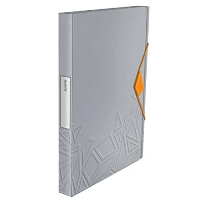 Image of Leitz Box File, Holds up to 250 A4 Sheets, Elastic Closure, Flexible Plastic, Grey, Urban Chic Range, 39480088