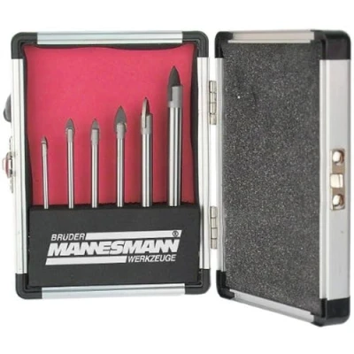Image of Brueder Mannesmann Tools M54806 Drill Bit Set Glass 6 Pieces