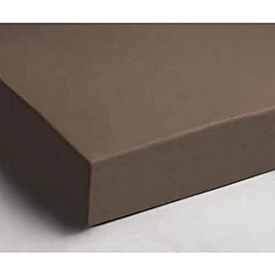 Image of Papillon Satin Fitted Sheet Taupe, Cotton, 160 x 200 cm