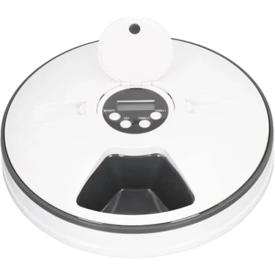Image of Automatic Pet Feeder, Dog Cat Feeder with Digital Timer and Voice 6 Meal Food Dispenser, Bowls for Wet or Dry