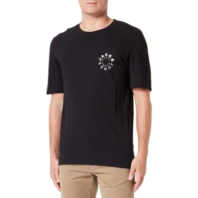 Image of Bestseller A/S Men&#039;s Jjwarrior Tee SS Crew Neck T Shirt, Black/Print:Small, L