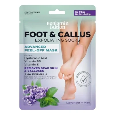 Image of Luxury Foot Peel Mask Shea Butter, Lavender &amp; Mint Exfoliates Dead Skin, Calluses Cracked Heels Hydrating Soothing for Soft, Smooth Feet Spa Treatment (1 Count (Pack of 1))