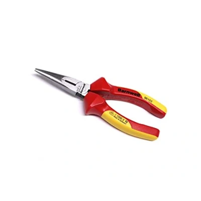 Image of Barnwell 160mm Long Chain Needle Snipe Nose 1000v VDE Plier Electricians Wire Made in Germany