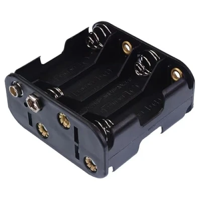 Image of AA x 8 Open Style Battery Holder Case With Press Studs