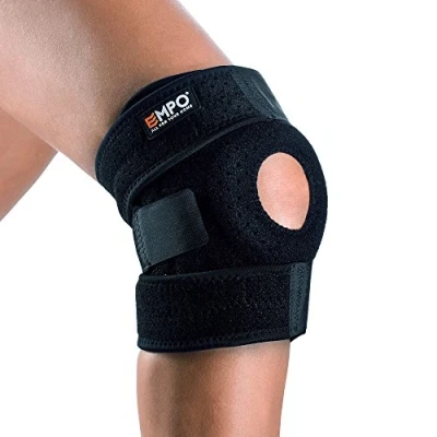 Image of Knee Support with Open Patella Design for Joint Pain, Sports, Injury Rehabilitation, Adjustable Brace Men Woman 3 Straps, Circumference (12.5&quot; to 18&quot;)