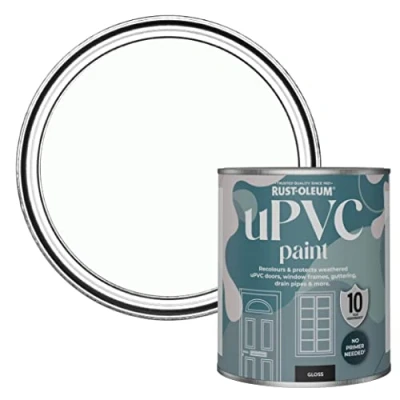 Image of Rust Oleum White uPVC Door and Window Paint In Gloss Finish Moonstone 750ml