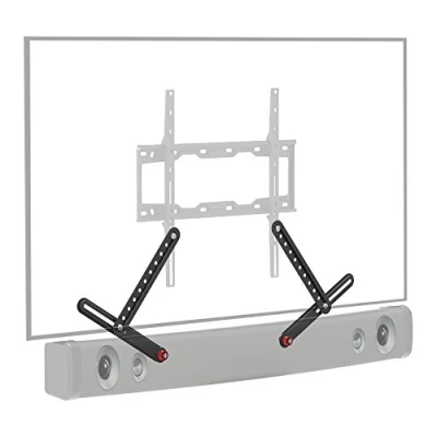 Image of Barkan Universal Soundbar Mount, Adjustable Bracket for Mounting Above or Under The TV, Sizes 13 80 inch, Fits Most of Sound Bars Up to 14 lbs, Easy Assembly Black