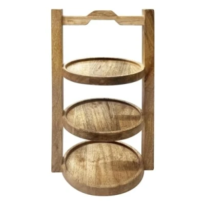 Image of Olympia 3 Tier Stand Mango Wood for 150mm Plates