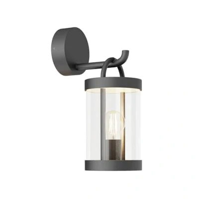 Image of Lucande Cassian outdoor wall light, 30 cm, anthracite, IP54