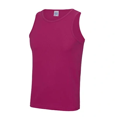 Image of Just Cool Mens Sports Gym Plain Tank / Vest Top (M) (Hot Pink)
