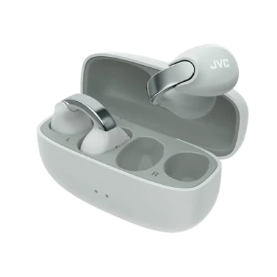 Image of JVC Open Ear True Wireless Headphones Grey Perfect for Running and Outdoor Activities