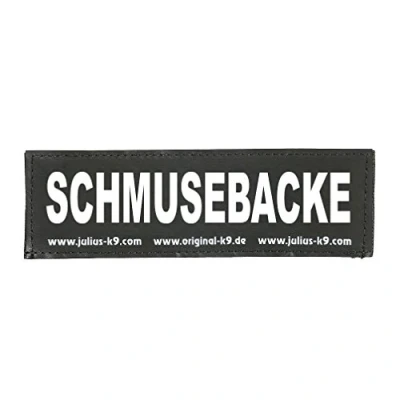 Image of Interchangeable Patches, 1 pair, SCHMUSEBACKE, Size: Small, Black
