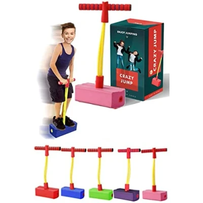 Image of Crazy Jump Foam pogo Jumper Stick for Kids Bungee Toys 3 12 Boys Girls Indoor Outdoors Pink