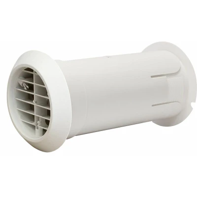 Image of Manrose Extractor Fan Ducting Back Draught Shutter Internal Fit Wall Kit White
