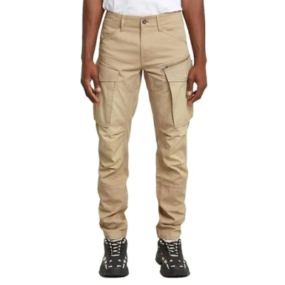 Image of G STAR Men&#039;s Rovic Zip 3D Regular Tapered Pants, Brown (Lion D02190 c962 1610), 34 W/38 L