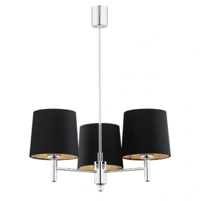 Image of Bolzano Plus Multi Arm Pendant Ceiling 3 Light Dark Grey, Chrome
