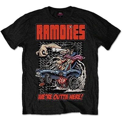 Image of Ramones Outta Here Official Tee T Shirt Mens Unisex (Small) Black