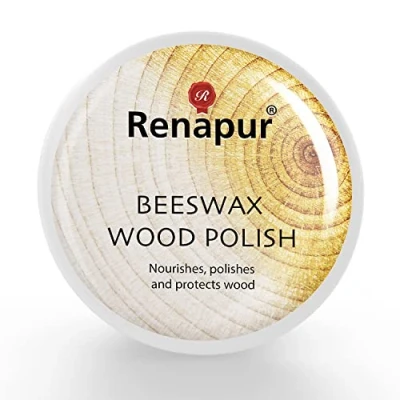 Image of Renapur Premium Beeswax Wood Polish Natural Furniture &amp; Conditioner Nourishes, Polishes, and Protects All Types Food Safe Ideal for Wooden Surfaces (200ml)