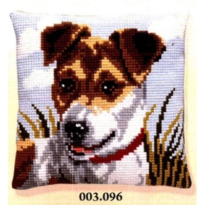 Image of Pako Jack Russell Cushion Front Chunky Cross Stitch Kit