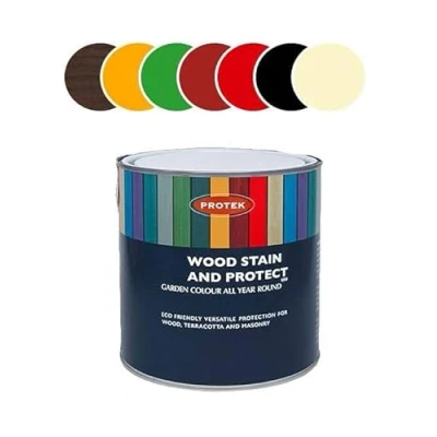 Image of Protek Wood Stain and Protect 1 Litre Grass Green