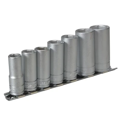 Image of Teng M3807 8 Piece Clip Rail Socket Set Metric 3/8in Square Drive