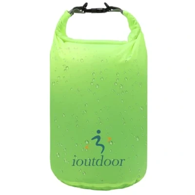 Image of ioutdoor Waterproof Dry Bags Lightweight 2L/5L/10L/20L Keep Clean, Compression Sacks Small Large for Kayaking, Hiking, Swimming, Camping, Canoeing, Boating, Fishing (Green, 20L)
