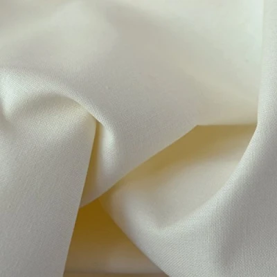 Image of 100% Cotton Fabric Cream French Plain Wide 155 cm (61 inches) per half metre increment
