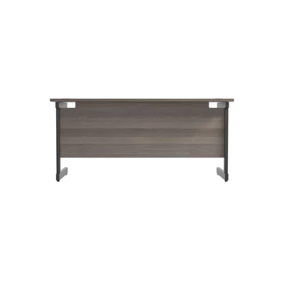 Image of Jemini Rectangular Single Upright Cantilever Desk 1800x600x730mm Grey Oak/Black KF810965