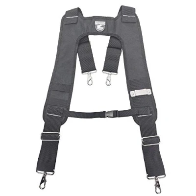 Image of Gatorback B616 Deluxe Suspender Harness V2 w/Moulded Air Channel Shoulder &amp; Neck Padding, Chest Strap Metal Spring Hooks for Tool Belts (Suspenders)
