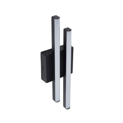 Image of Lindby LED outdoor wall light Abelia, black, aluminium, stainless steel