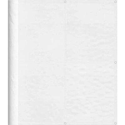 Image of vidaXL Balcony Screen White 120x800 cm 100% Polyester Oxford
