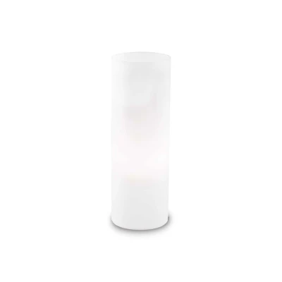 Image of Edo 1 Light Large Table Lamp Cylindrical White, E27