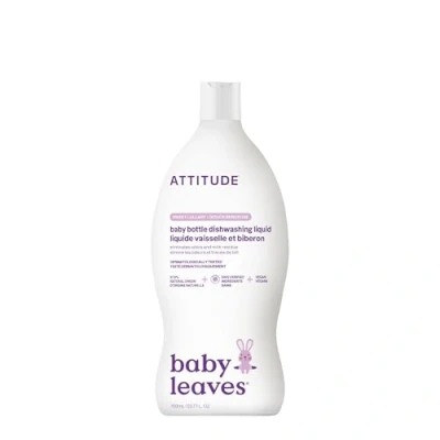 Image of ATTITUDE Baby Washing Up Liquid and Bottle Cleaner, EWG Verified, No Added Dyes or Fragrances, Tough on Milk Residue Grease, Vegan, Sweet Lullaby, 700 mL
