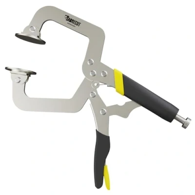 Image of 1 x SabreCut SCPHJC001 10&quot; Quick Release Pocket Hole Jig Face Clamp Ergonomic Design with Secure Grip &amp; Heavy Duty Steel Construction Perfect for Woodworking Projects