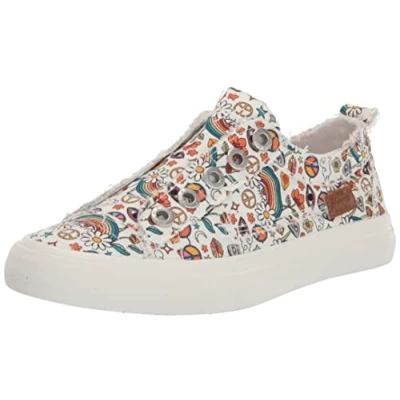 Image of Blowfish Malibu Women&#039;s Zs 0061 Sneaker, Vanilla Viebes Canvas, 6 UK