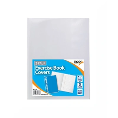 Image of 2 packs of 9x7in Pk 3 Exercise Book Cover Clear 6 covers in total
