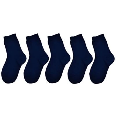 Image of 5 pairs of Boys Navy Ankle socks School